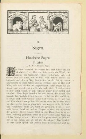III. Sagen