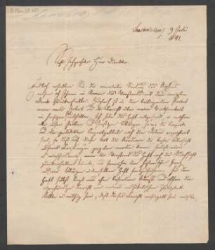 Brief an Carl Friedrich Rungenhagen : 09.07.1841
