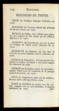 Electeurs De Treves