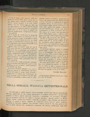 Nella Somalia Italiana Settentrionale.