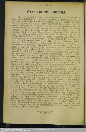 Elstra und seine Umgebung