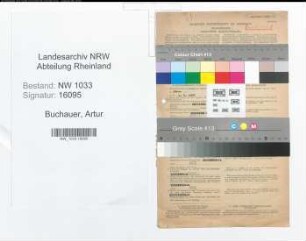 Entnazifizierung Artur Buchauer , geb. 12.01.1894 (Kriminalsekretaer)