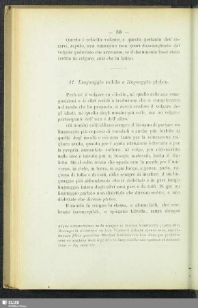 11. Linguaggio nobile e linguaggio plebeo