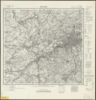 Meßtischblatt 2720 : Elberfeld, 1927 : Elberfeld. - Aufn. 1892, bericht. 1927. - 1:25000. - [Berlin]: Reichsamt für Landesaufnahme, 1927. - 1 Kt.