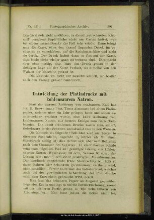 Entwicklung der Platindrucke mit kohlensaurem Natron