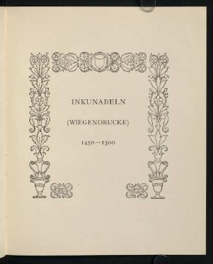 27-49, Inkunabeln (Wiegendrucke) 1450-1500