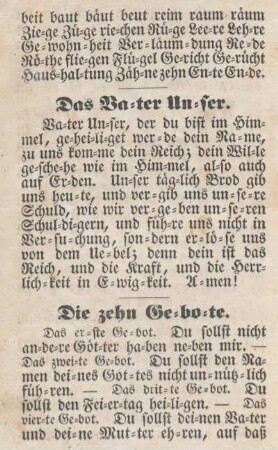Die zehn Gebote.