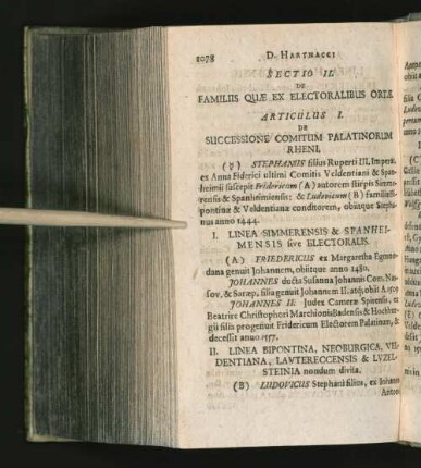 Sectio II. de Familiis Quae Ex Electoralibus Ortae
