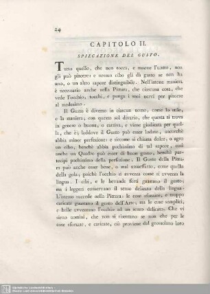 Capitolo II. Spiegazione Del Gusto.