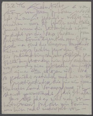Brief von Karl Schmidt-Rottluff an Georg Kolbe