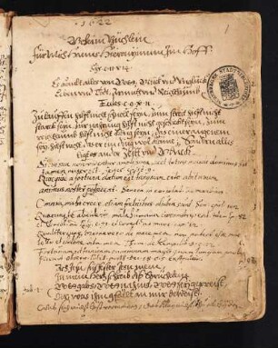 Imhoff, Johann Hieronymus: GeheimBüchlein für mich Hans Hieronymum Imhoff – Nürnberg, STN, Amb. 63. 4°