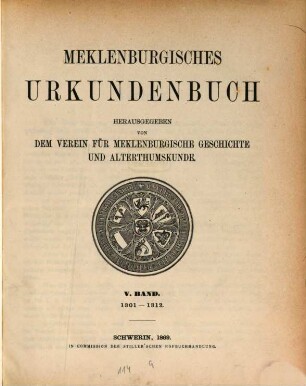 Meklenburgisches Urkundenbuch. 5, 1301 - 1312