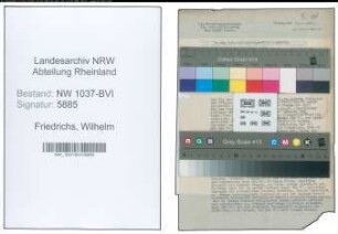 Entnazifizierung Wilhelm Friedrichs , geb. 31.12.1908 (Labortechniker)