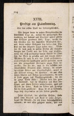 214-226, XVIII. Predigt am Palmsonntag.
