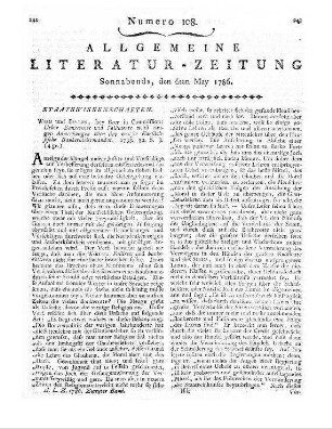 Allgemeines Verzeichniß der Bücher, welche in der Frankfurter und Leipziger Ostermesse des ... Jahres entweder ganz neu gedruckt, oder sonst verbessert wieder aufgelegt worden sind, auch inskünftige noch herauskommen sollen. Leipzig: Weidmanns Erben und Reich [1786]