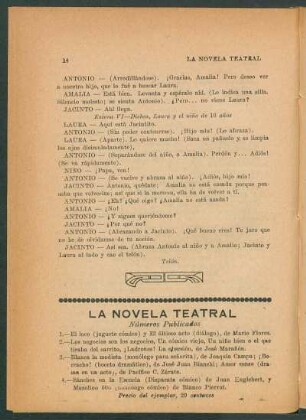 La novela teatral - Números publicados