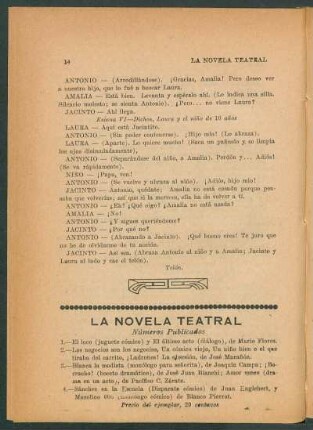 La novela teatral - Números publicados