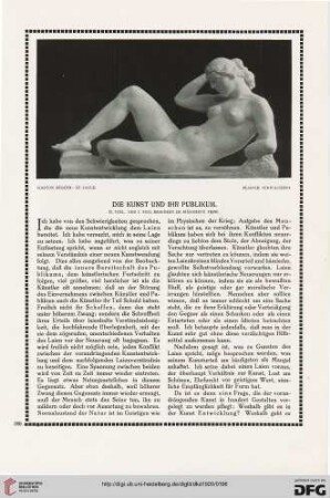 Die Kunst und ihr Publikum, [2]