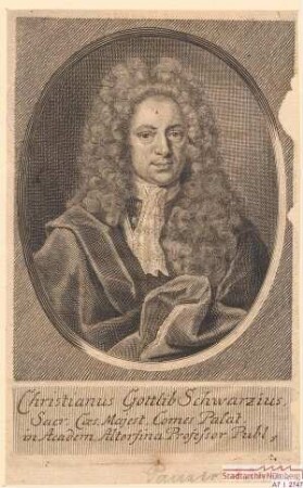 Christian Gottlieb Schwarz, Professor in Altdorf, Hof-Pfalzgraf