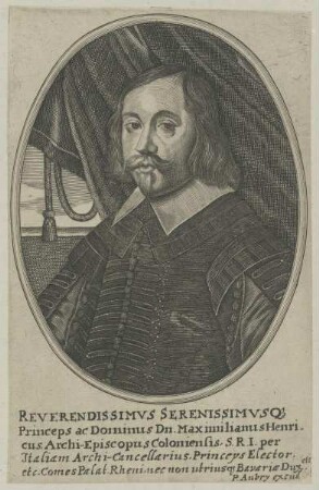Bildnis des Maximilian Heinrich von Bayern, Erzbischof von Köln