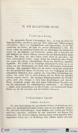 VI. Die Hellenische Kunst