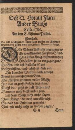 [Erste Ode. - Die zehende Ode.]