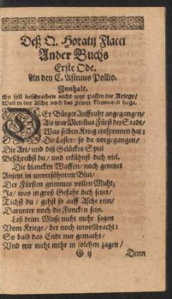 [Erste Ode. - Die zehende Ode.]
