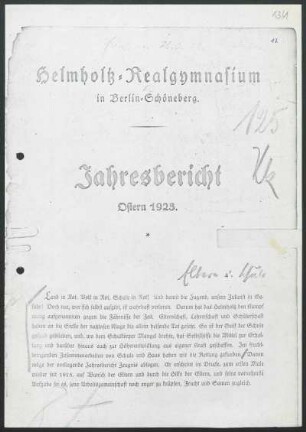 1922/23: Jahresbericht ... - 1922/23