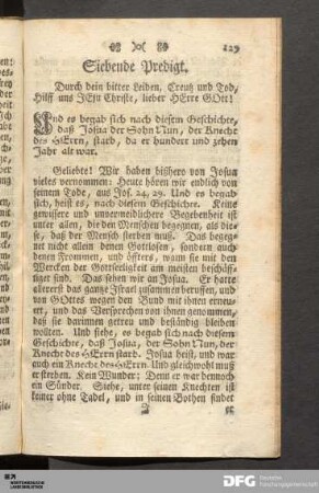 Siebende Predigt.