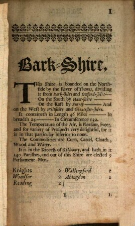 England's Remarques: Giving an Exact Account of the Several Shires, Counties, and Islands in England and Wales