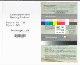 Entnazifizierung Lina Brockmeyer , geb. 22.09.1888 ()