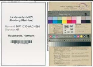 Entnazifizierung Hermann Hausmanns , geb. 12.02.1906 (Holzmeister)