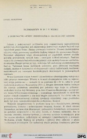 Tom 26: Eczmiadzyn w IV i V wieku : z problematyki genezy chrześcijańskiej architektury Armenii
