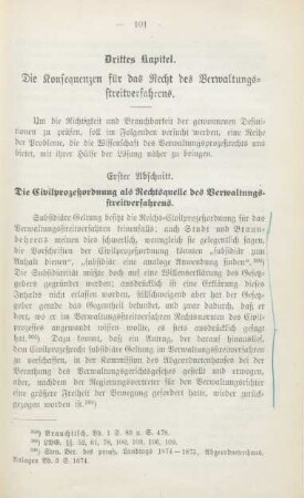 Drittes Kapitel. Die Konsequenzen für das Recht des Verwaltungsstreitverfahrens