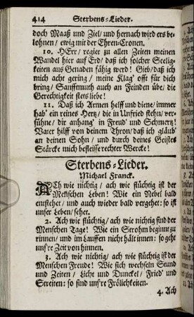 Sterbens-Lieder.