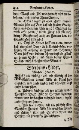 Sterbens-Lieder.