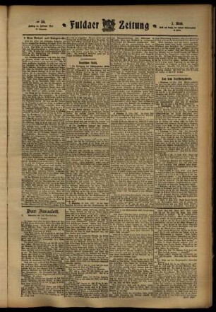 Zweite Ausgabe vom Freitag, den 16. Februar 1912.
