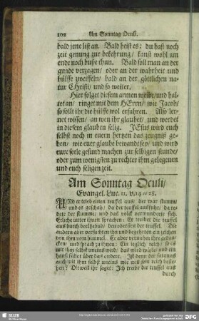 Am Sonntag Oculi, Evangel. Luc. 11. v. 14-28.