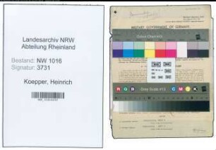 Entnazifizierung Heinrich Koepper , geb. 19.04.1904 (Schreiner)