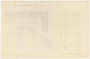 Pergola: Perspektivische Ansichten, Ansicht, Detail