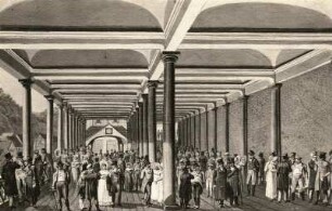Jungfernbrunnen in Karlsbad : Jungfernbrunnen in Karlsbad. Aquarell (1801/1860). Dresden: Ehemals Sammlung Nathansohn