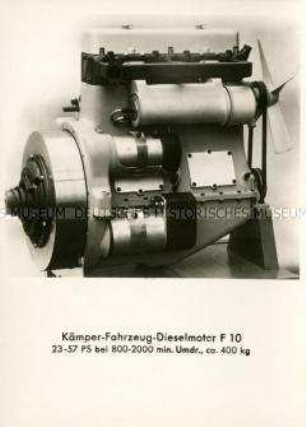 Foto von einem Fahrzeug-Dieselmotor von der Firma Kämper
