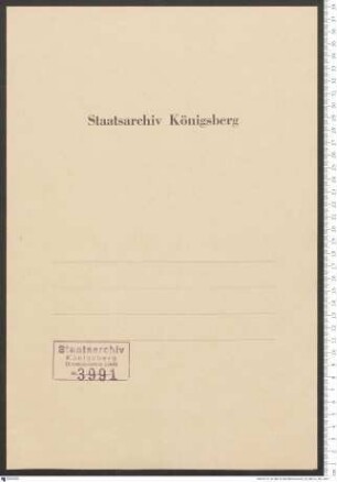 Hochmeister an Kurfürst Ludwig v. der Pfalz: item. Marienburg eodem.