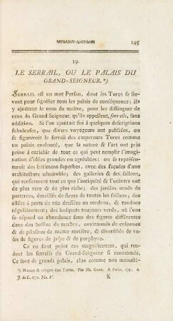 19. Le Serrail, Ou Le Palais Du Grand-Seigneur.