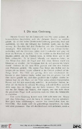 I. Die neue Gesinnung