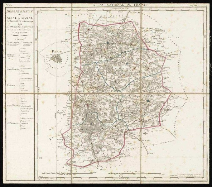 Atlas National de France en départements