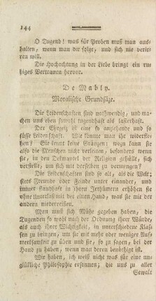 De Mably. Moralische Grundsäze
