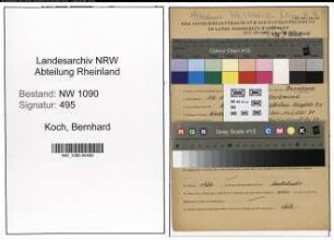 Entnazifizierung Bernhard Koch , geb. 10.12.1899 (Theaterleiter)