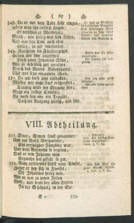 VIII. Abtheilung.