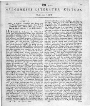 Trahndorff, K. F. E.: Aesthetik oder Lehre von der Weltanschauung und Kunst. Berlin: Maurer 1827